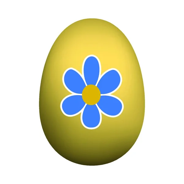 Icono Huevo Pascua Ilustración Simple Iconos Vectores Flores Para Web — Vector de stock