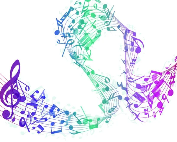 Notes Musique Avec Note Musicale — Image vectorielle