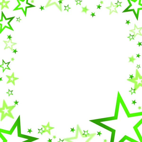 Eps Vektorový Soubor Hvězdami Barevné Zelené Pro Vánoční Reklamu Kvadratickém — Stockový vektor