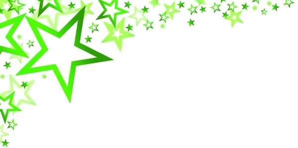Epsベクトルファイルともに星の色緑のクリスマス広告のための上のコーナー — ストックベクタ