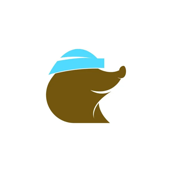 Bear Logo Template Vector Icon Illustration Design — Stock Vector