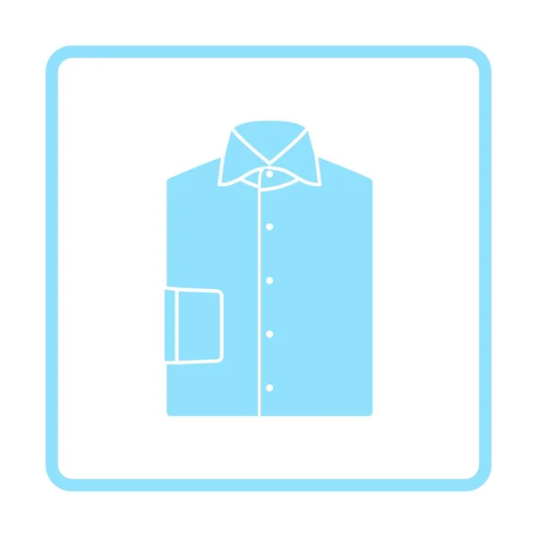 Ícone Camisa Azul Isolado Fundo Branco Ilustração Vetorial —  Vetores de Stock