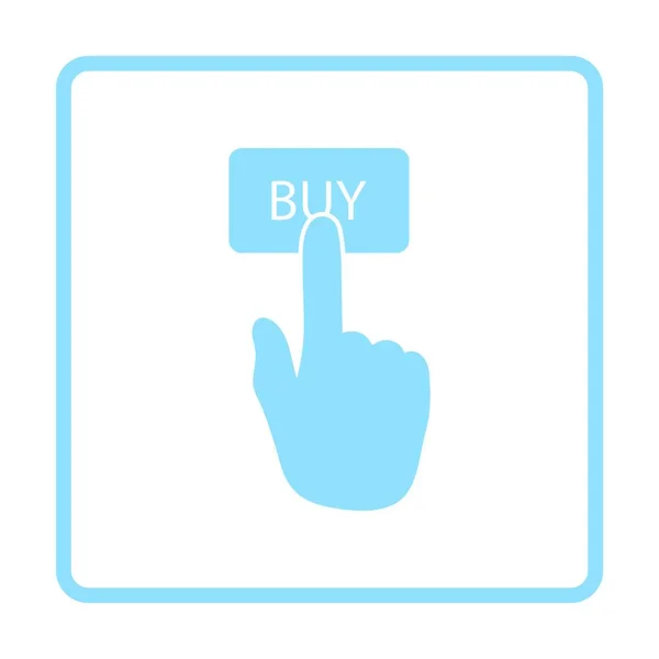 Χέρι Κρατώντας Κουμπί Την Πώληση Κειμένου Διανυσματική Απεικόνιση — Διανυσματικό Αρχείο
