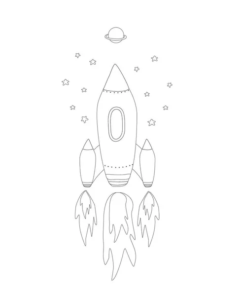 Rocket Launch Icon Outline Illustration Rockets Vector Icons Web — Stock Vector