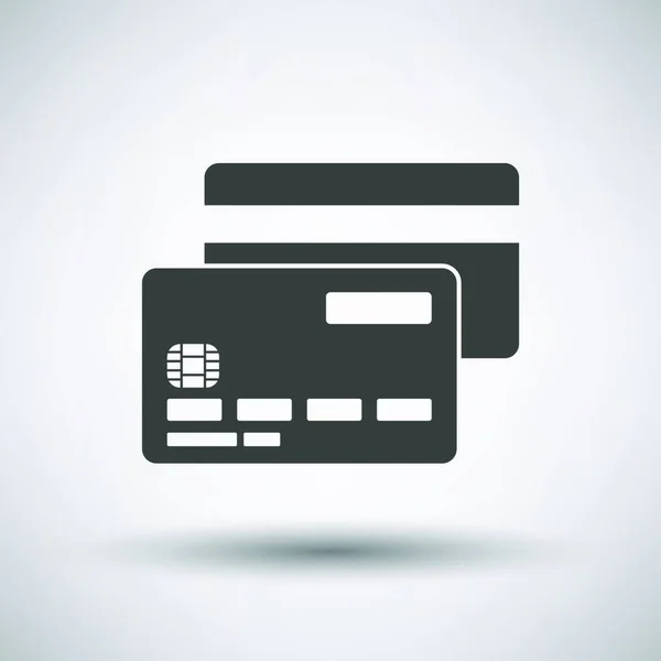 Μπροστά Και Πίσω Πλευρά Του Εικονιδίου Της Πιστωτικής Κάρτας Σκούρο — Διανυσματικό Αρχείο