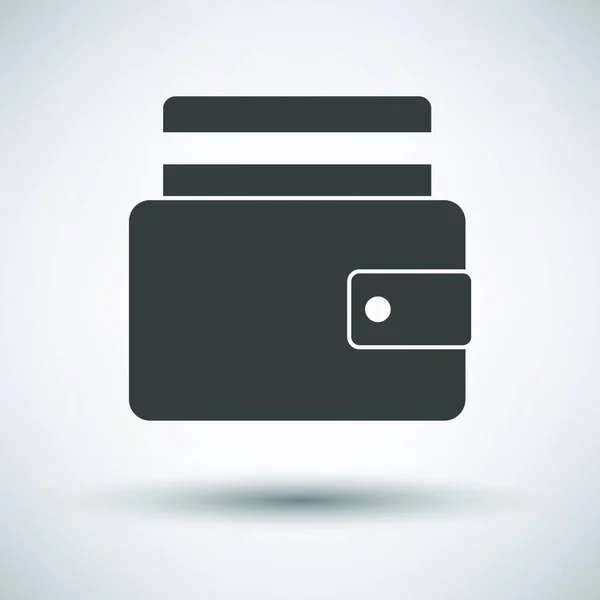 信用卡从钱包里出来 灰色背景的深灰色与圆形阴影 病媒图解 — 图库矢量图片