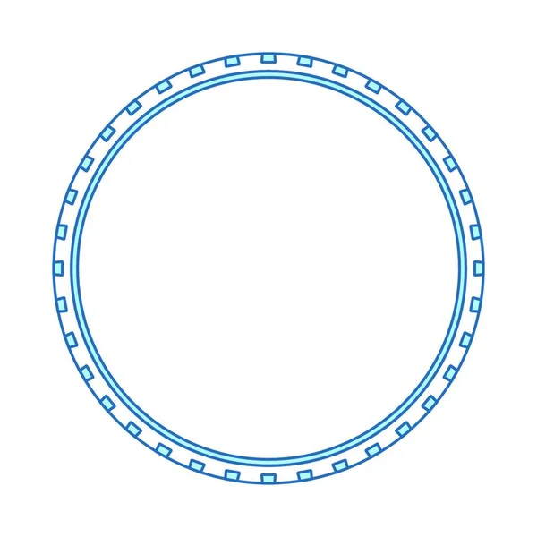 Moldura Com Padrão Circular Ilustração Vetorial —  Vetores de Stock