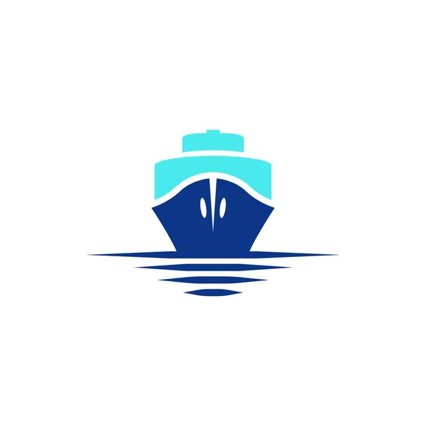 クルーズ船のロゴアイコンデザインテンプレートベクトルイラスト — ストックベクタ