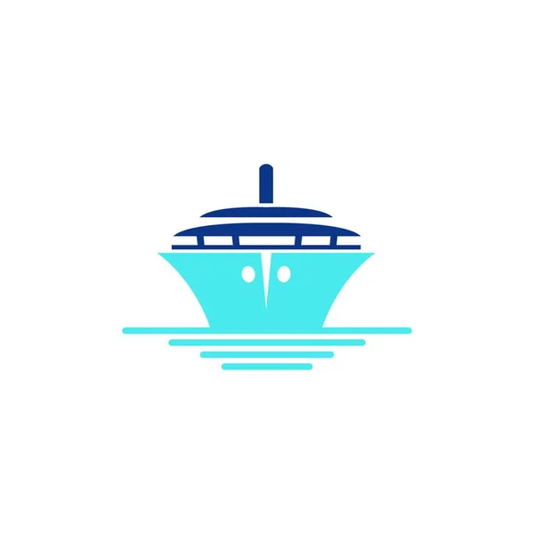 Круїзний Корабель Логотип Іконка Дизайну Шаблону Векторні Ілюстрації — стоковий вектор