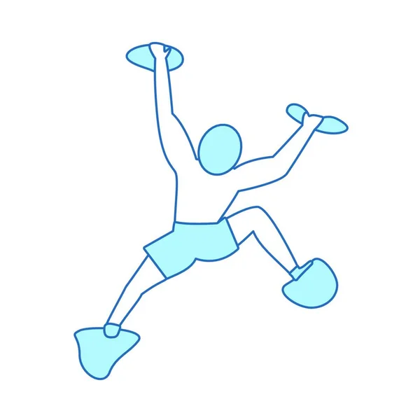 Hombre Corriendo Icono Deporte Fitness Tema Diseño Aislado Ilustración Vectorial — Vector de stock