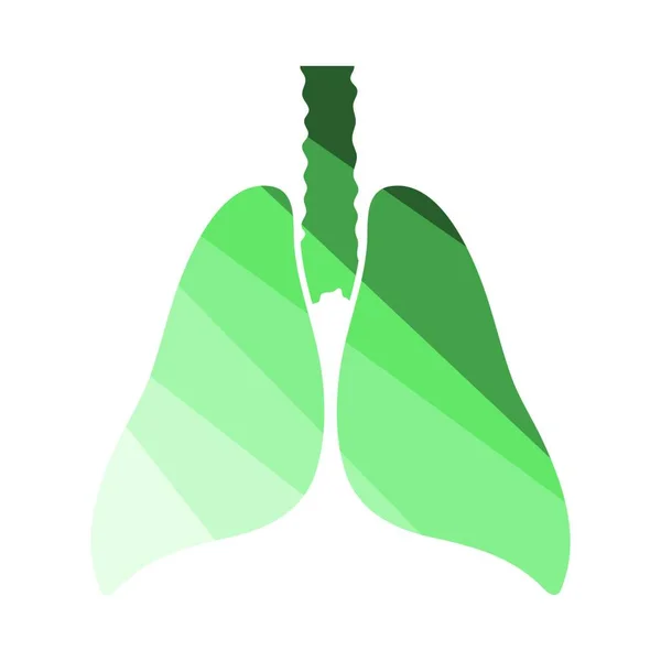 Icône Des Poumons Illustration Plate Dessin Logo Vecteur Pulmonaire — Image vectorielle