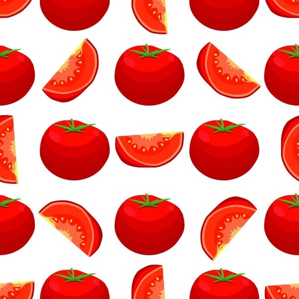 Ilustración Sobre Tema Del Patrón Tomate Rojo Ketchup Vegetal Para — Archivo Imágenes Vectoriales