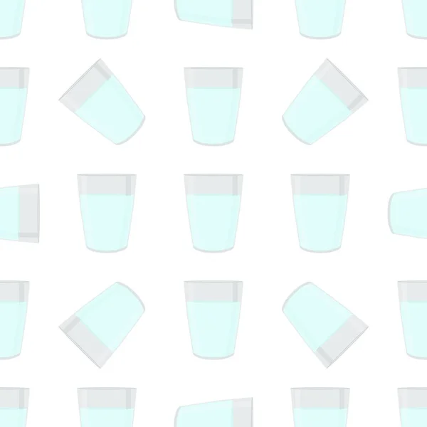 Illustrazione Sul Tema Colorato Set Identici Tipi Tazze Vetro Acqua — Vettoriale Stock