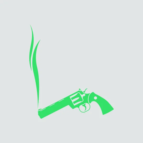 Ilustracja Zielonego Szarego Wojskowego Noża Mieczem Pistoletem — Wektor stockowy