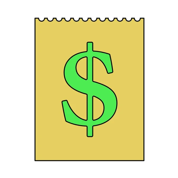 Vectorillustratie Van Dollarteken Pictogram — Stockvector