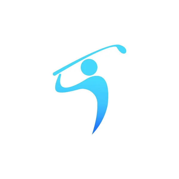 Шаблон Значка Логотипу Гольфу Креативний Дизайн Ілюстрація Вектор — стоковий вектор