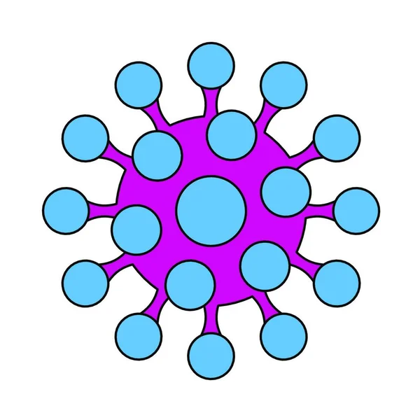 Vektor Illustration Eines Virus Symbols — Stockvektor