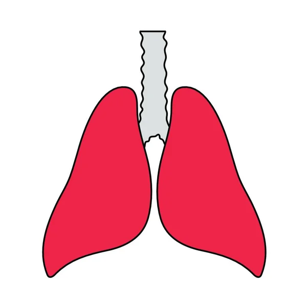 Εικονίδιο Πνευμόνων Επίπεδη Απεικόνιση Του Πνευμονικού Διανυσματικού Συμβόλου Για Σχεδιασμό — Διανυσματικό Αρχείο