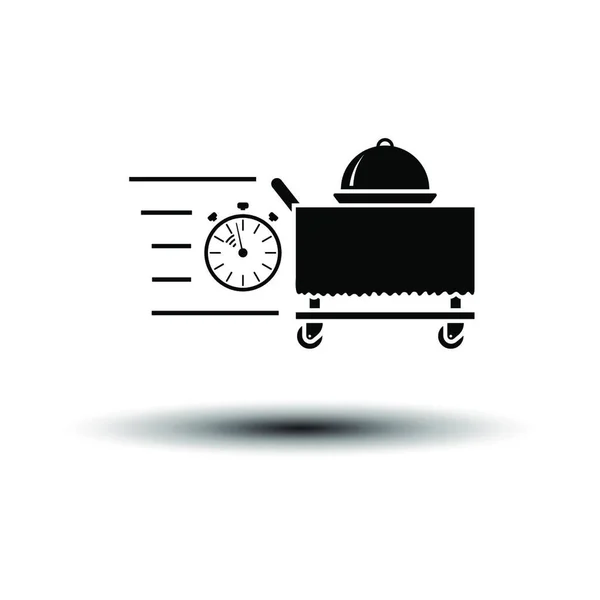 Icono Del Reloj Despertador Ilustración Blanco Negro — Archivo Imágenes Vectoriales