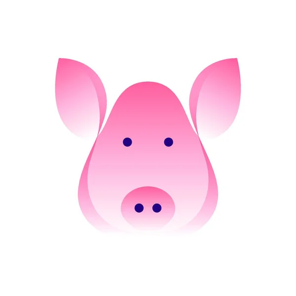 猪图标矢量插图 — 图库矢量图片