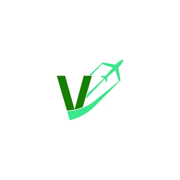Letter Plane Logo Icon Design Vector Illustration — Stock Vector