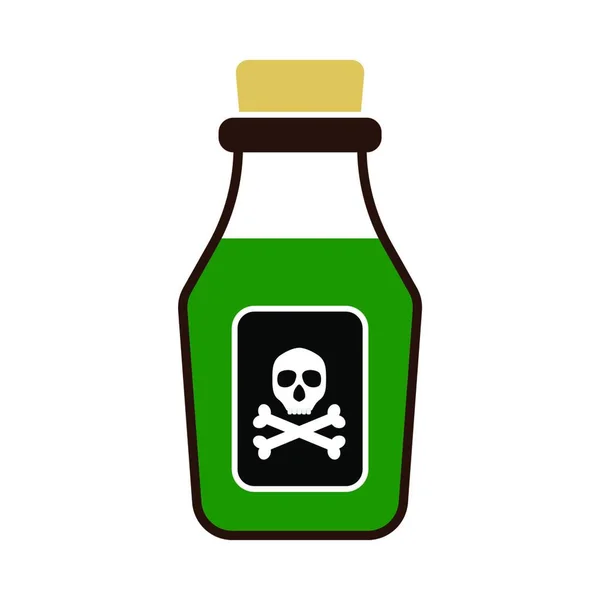 Poison Bottle Skull Vector Illustration Design — Stock Vector