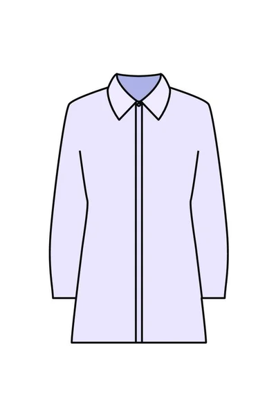 Ceket Ikonu Giysi Vektör Logosu Tasarımının Düz Çizimi — Stok Vektör