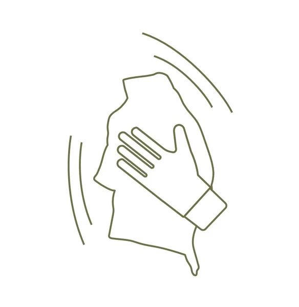 Hand Med Gest Kvinna Handske — Stock vektor