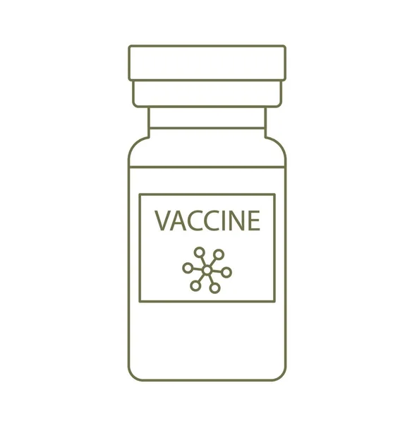 Vector Illustration Bottle Medical Jar — Stock Vector