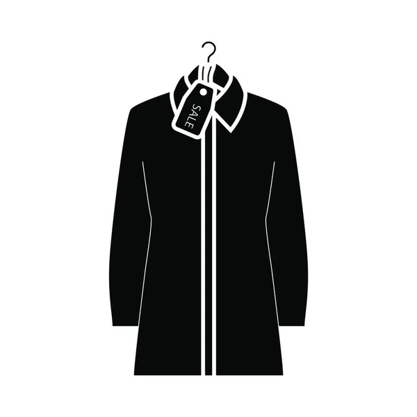 Блузка Вішак Значком Торгової Марки Дизайн Чорних Стендів Векторна Ілюстрація — стоковий вектор