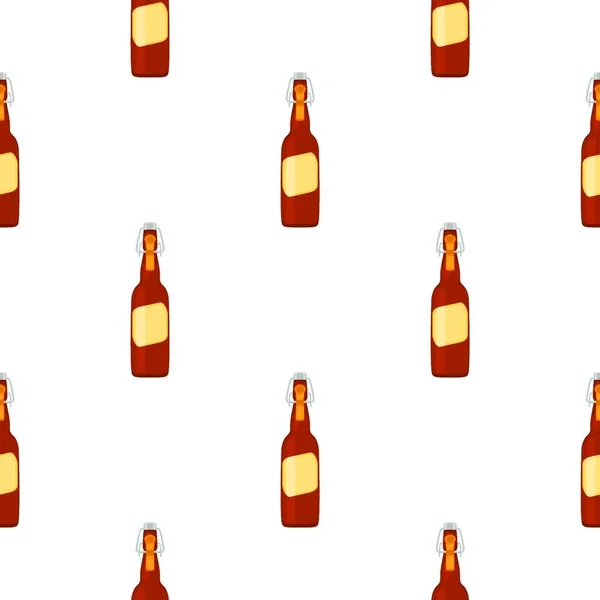 Abbildung Zum Thema Nahtlose Bierglasflaschen Mit Deckel Für Brauerei Musterbier — Stockvektor