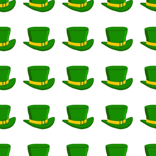 Illustration Sur Thème Vacances Irlandaises Saint Patrick Chapeaux Coiffure Sans — Image vectorielle