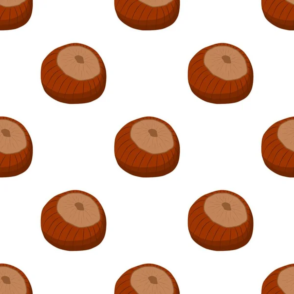 Illustration Sur Thème Grand Motif Types Identiques Noisette Noix Taille — Image vectorielle