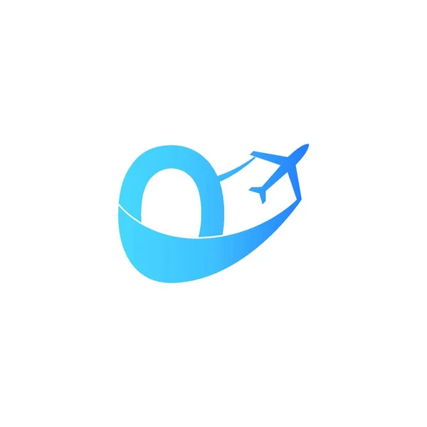 Letter Plane Logo Icon Design Vector Illustration Template — 스톡 벡터