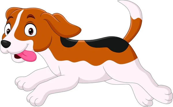 Vector Illustration Dog Cartoon Dalam Bahasa Inggris - Stok Vektor