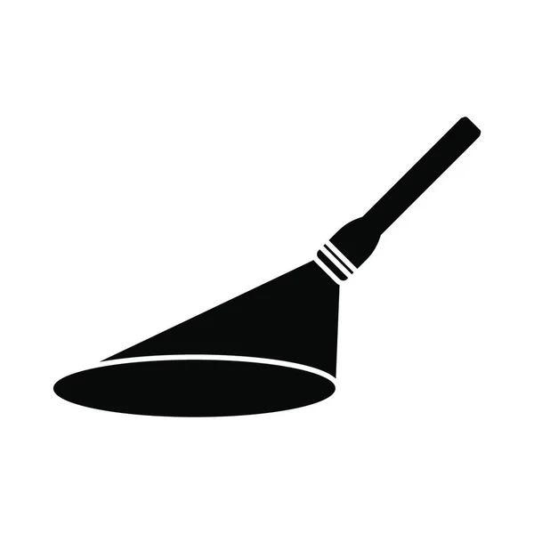 Ikona Štětce Černobílá Ilustrace — Stockový vektor