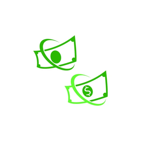 Dinheiro Saco Ícone Vetor Ilustração Design —  Vetores de Stock