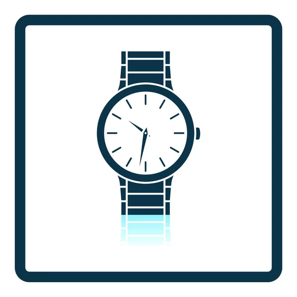 Ρολόι Χειρός Εικονίδιο Επίπεδη Σχεδίαση Στυλ Eps — Διανυσματικό Αρχείο