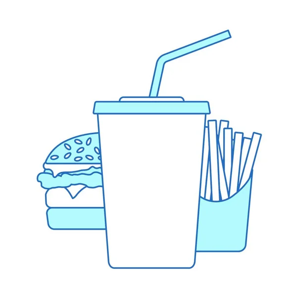 Fast Food Drank Thema Geïsoleerd Ontwerp Vector Illustratie — Stockvector