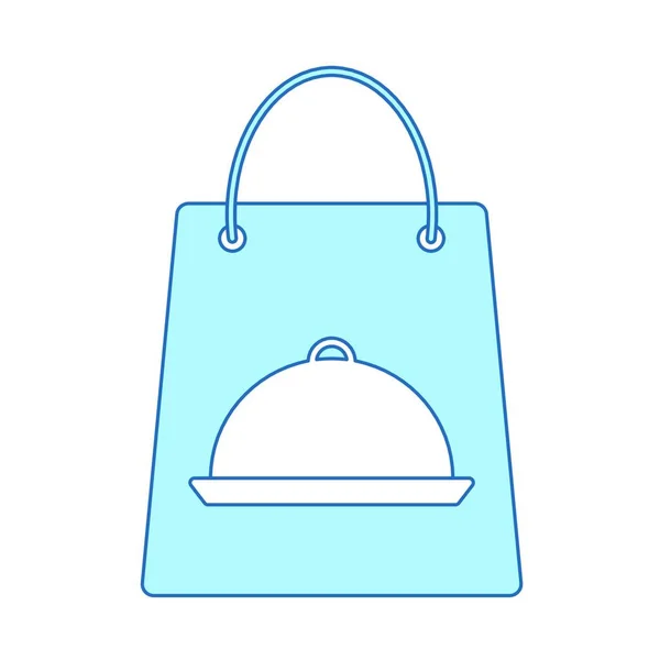 テキストベクトルイラスト付きの帽子と紙のショッピングバッグ — ストックベクタ