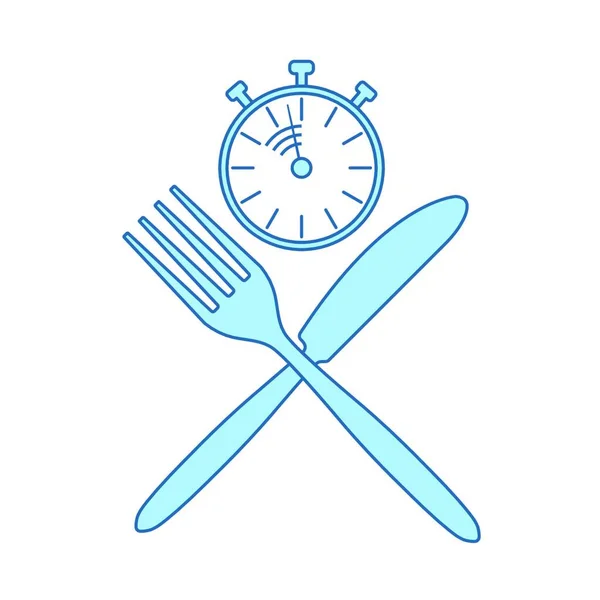Mutfak Gereçleri Çatal Bıçak Ikonu Vektör Illüstrasyon Grafik Tasarımı — Stok Vektör