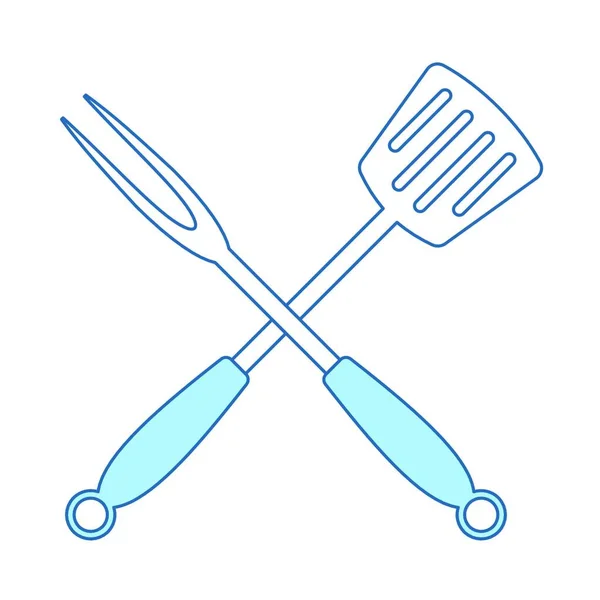 Utensílios Cozinha Talheres Ícone Vetor Ilustração Design Gráfico — Vetor de Stock