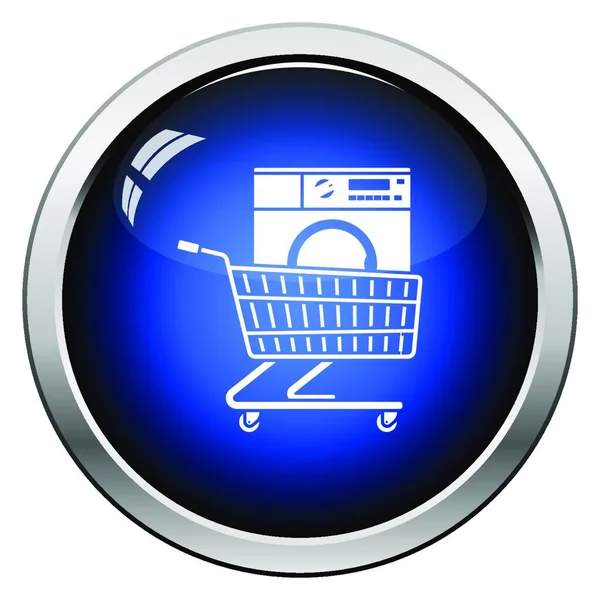 Icono Del Carrito Compras Ilustración Simple Los Iconos Vectores Agua — Vector de stock