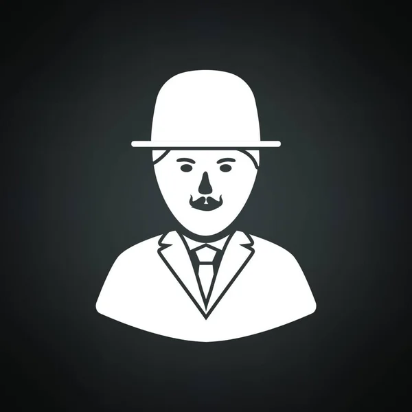 Человек Значком Шляпы Векторная Иллюстрация — стоковый вектор