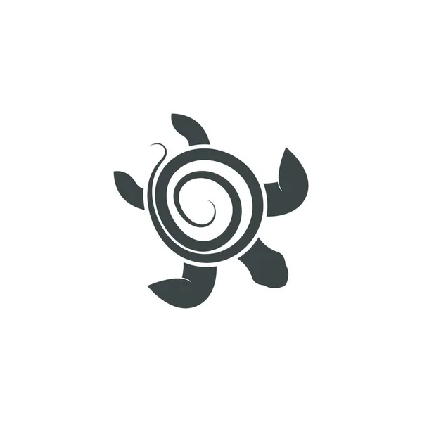 Tortuga Logo Icono Vector Plantilla Ilustración Diseño — Vector de stock