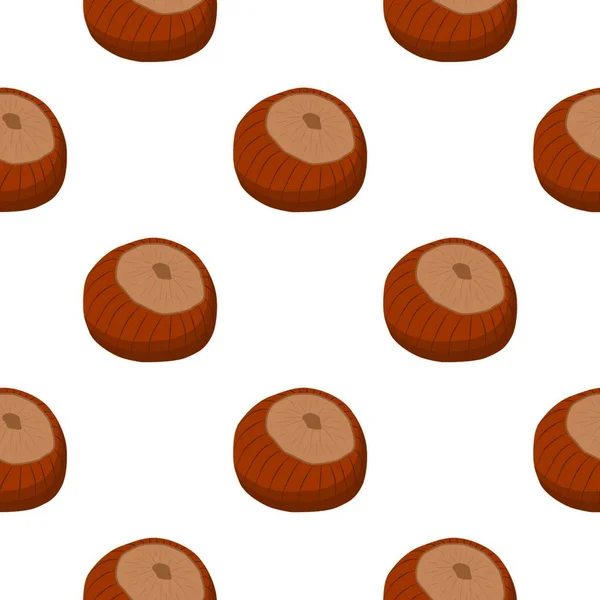 Illustration Sur Thème Grand Motif Types Identiques Noisette Noix Taille — Image vectorielle