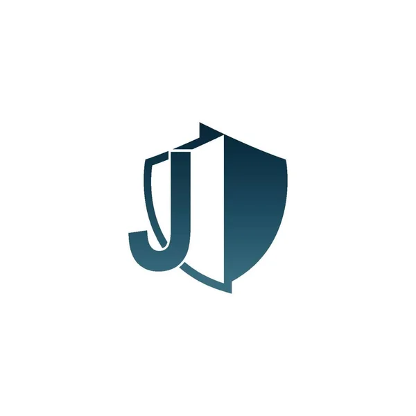 Schild Logo Symbol Mit Buchstabe Neben Designvektorillustration — Stockvektor