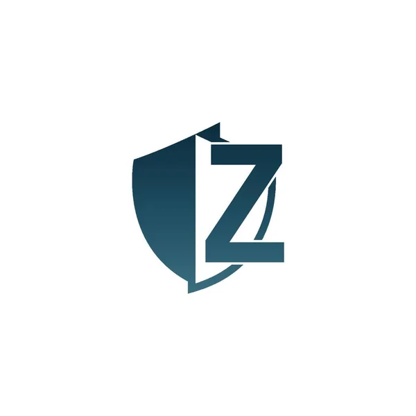 Shield Logo Icon Letter Design Vector Illustration — Stock Vector