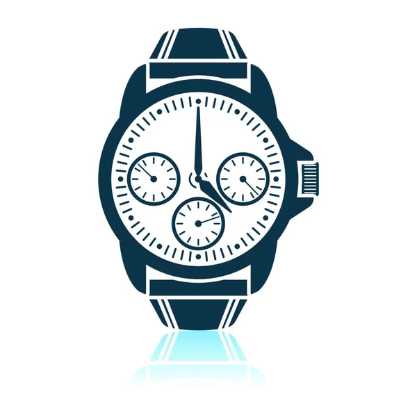 白い背景の上の腕時計のアイコン — ストックベクタ