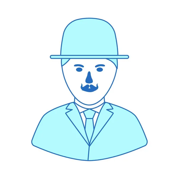 Homem Com Chapéu Barba Ícone Desenho Animado Elementos Estoque Símbolo — Vetor de Stock